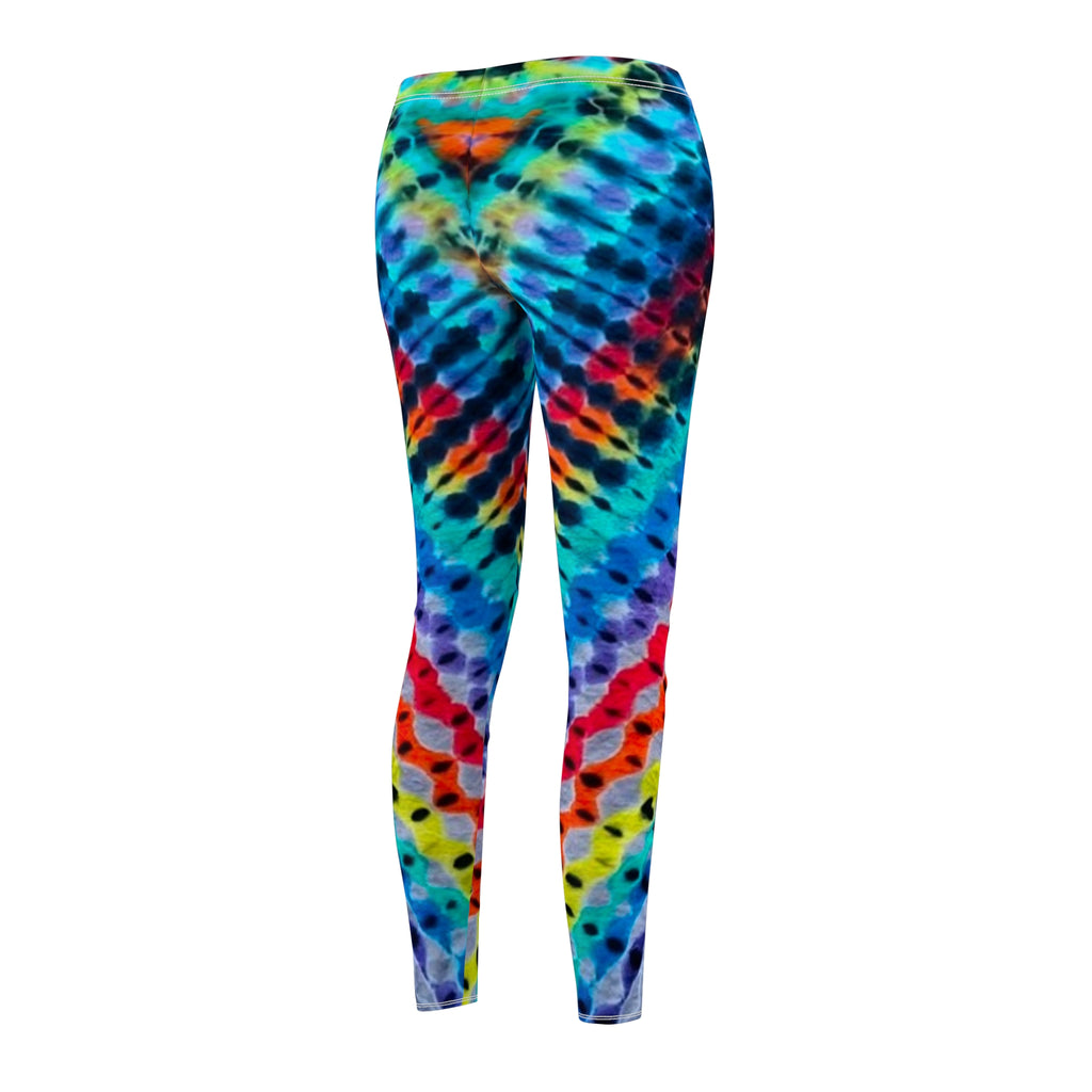 Vibrant Rainbow Casual Leggings, Every Day Wear, Festival Clothing, Tie Dye Leggings, Tie Dye Print Pants