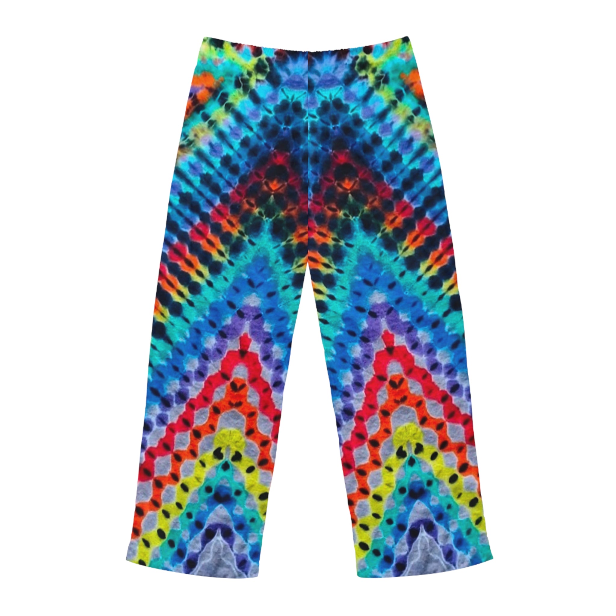 Vibrant Rainbow Tie Dye Print Pants, Relaxed Flow Wear, Festival Outfit, Gift, Comfort, Summer Chill Wear