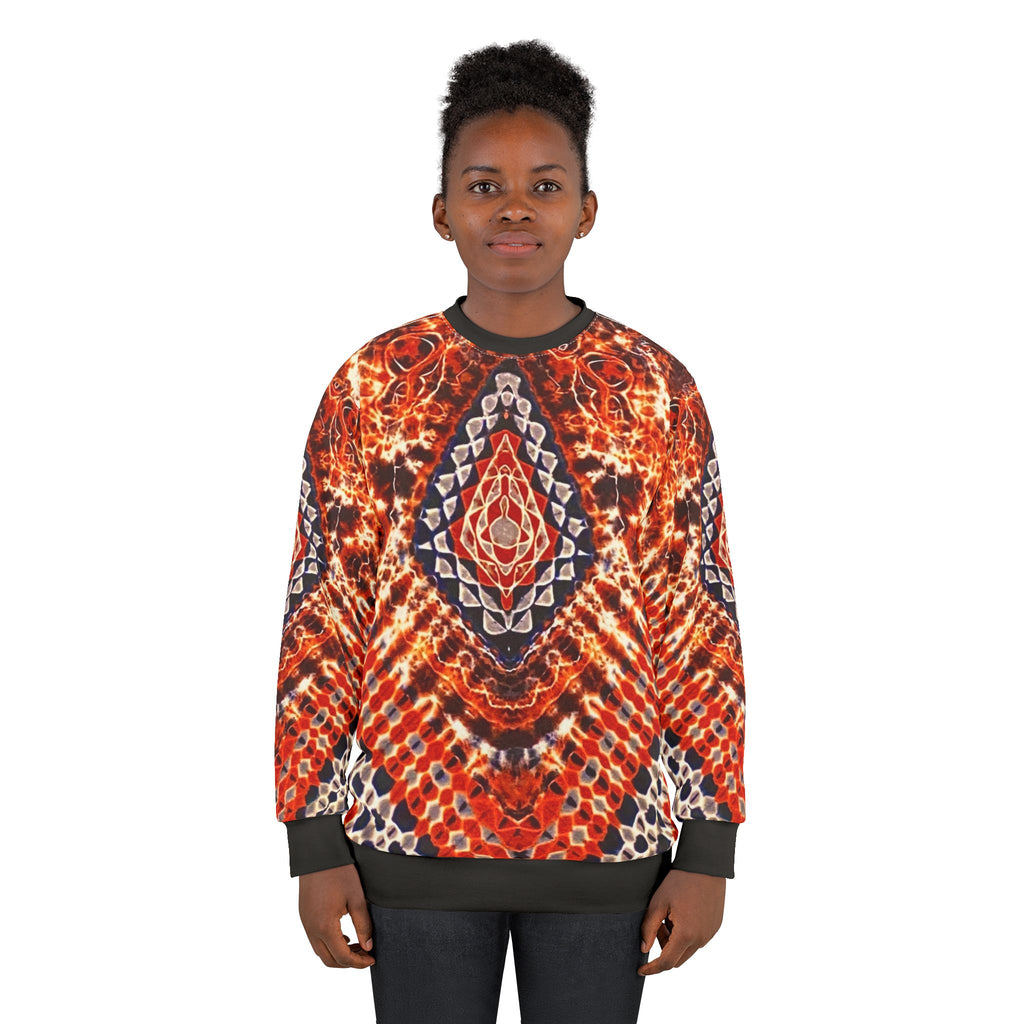 Bohemian Pattern Unisex Sweatshirt, Cozy Fashion for All, Vibrant Sweatshirt, Unique Gifts, Festival Wear, Trendy Layering