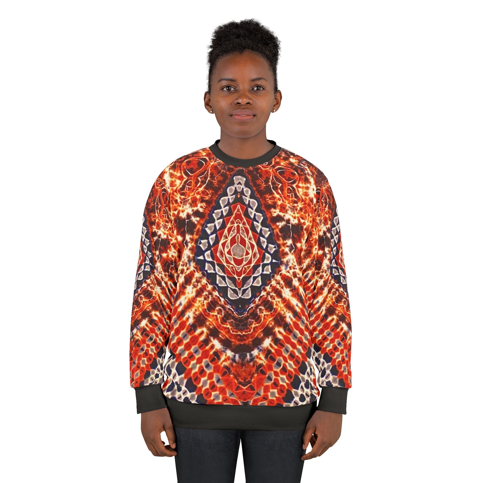 Bohemian Pattern Unisex Sweatshirt, Cozy Fashion for All, Vibrant Sweatshirt, Unique Gifts, Festival Wear, Trendy Layering