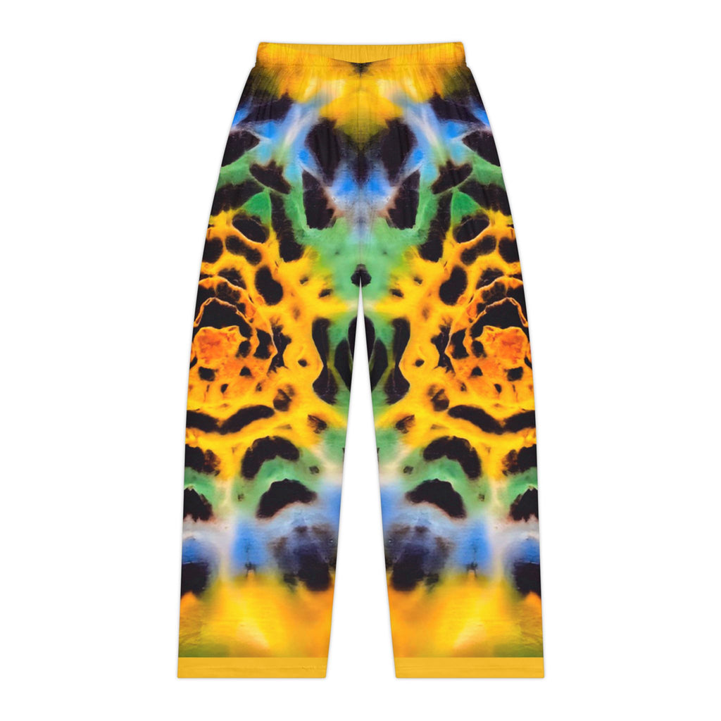 Unisex Tie Dye Pattern Pajama Pants | Colorful Symmetrical Lounge Bottoms