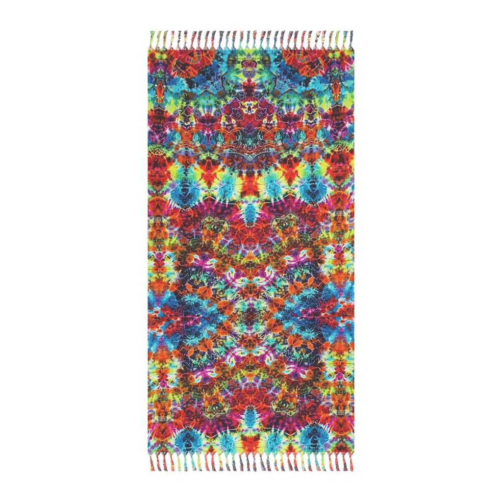 Boho Beach Towel - Vibrant Tie-Dye Pattern, Perfect for Summer, Pool Days, Picnics, Travel, Beach Day Essentials