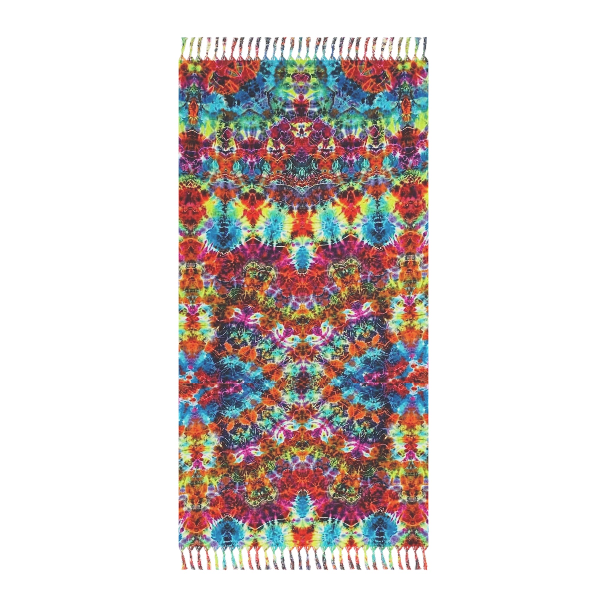 Boho Beach Towel - Vibrant Tie-Dye Pattern, Perfect for Summer, Pool Days, Picnics, Travel, Beach Day Essentials