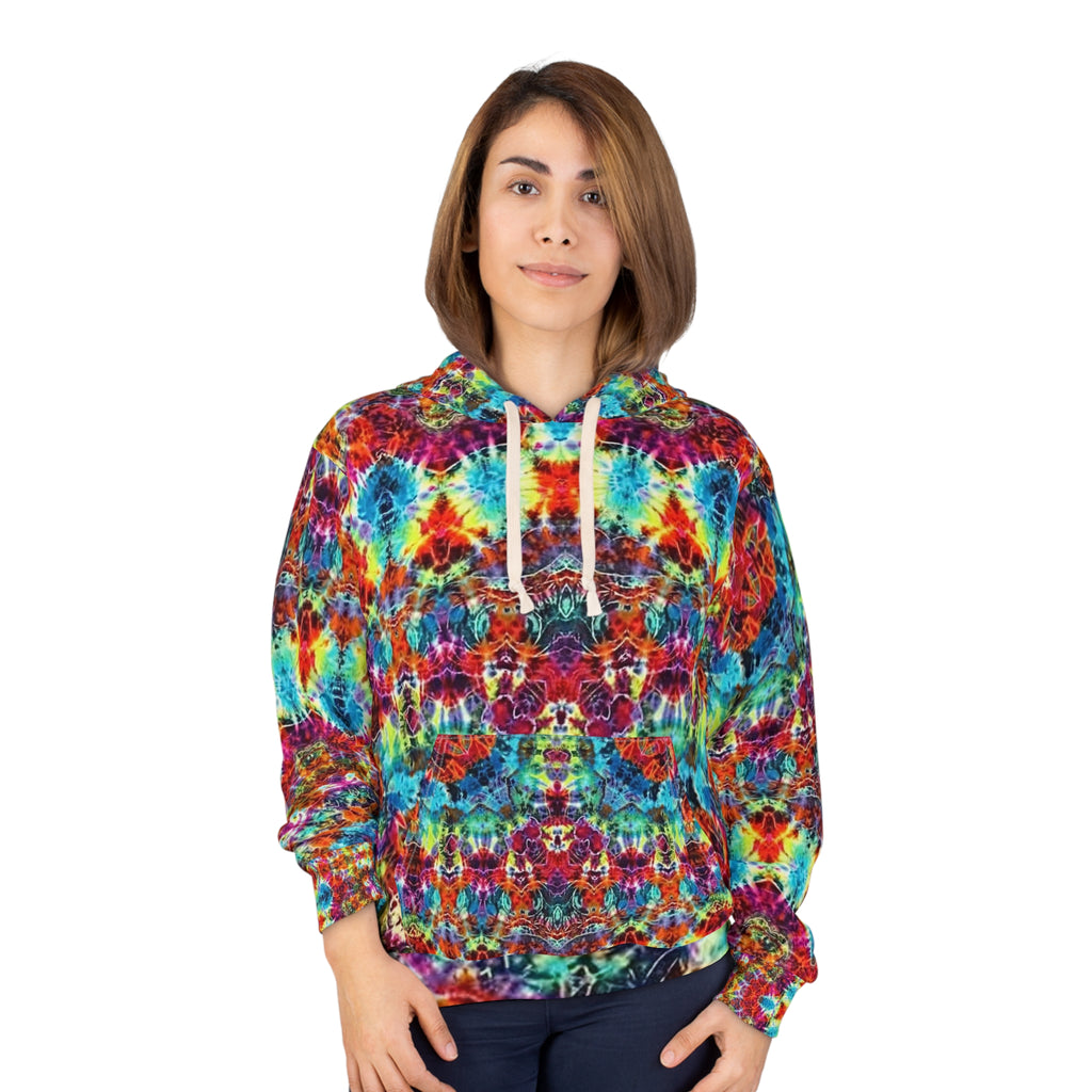Psychedelic Vibrant Tie-Dye Unisex Pullover Hoodie | Boho Fashion, Cozy Gift, Festival Wear, Colorful Street Style, Everyday Comfort