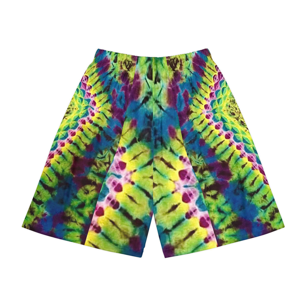Scale and Gem Mens Sports Shorts, Green Yellow Blue Purple Lounge Shorts