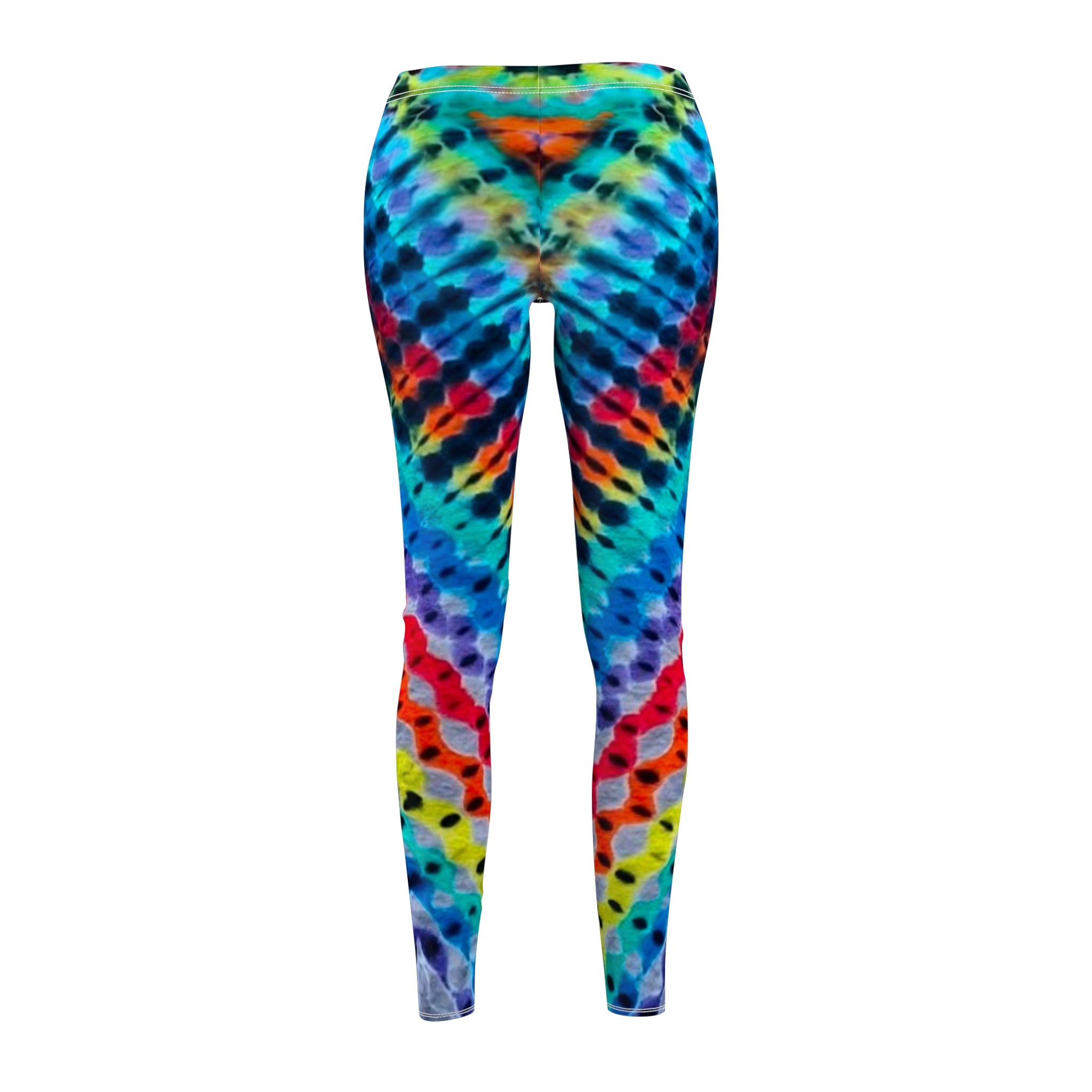 Vibrant Rainbow Casual Leggings, Every Day Wear, Festival Clothing, Tie Dye Leggings, Tie Dye Print Pants
