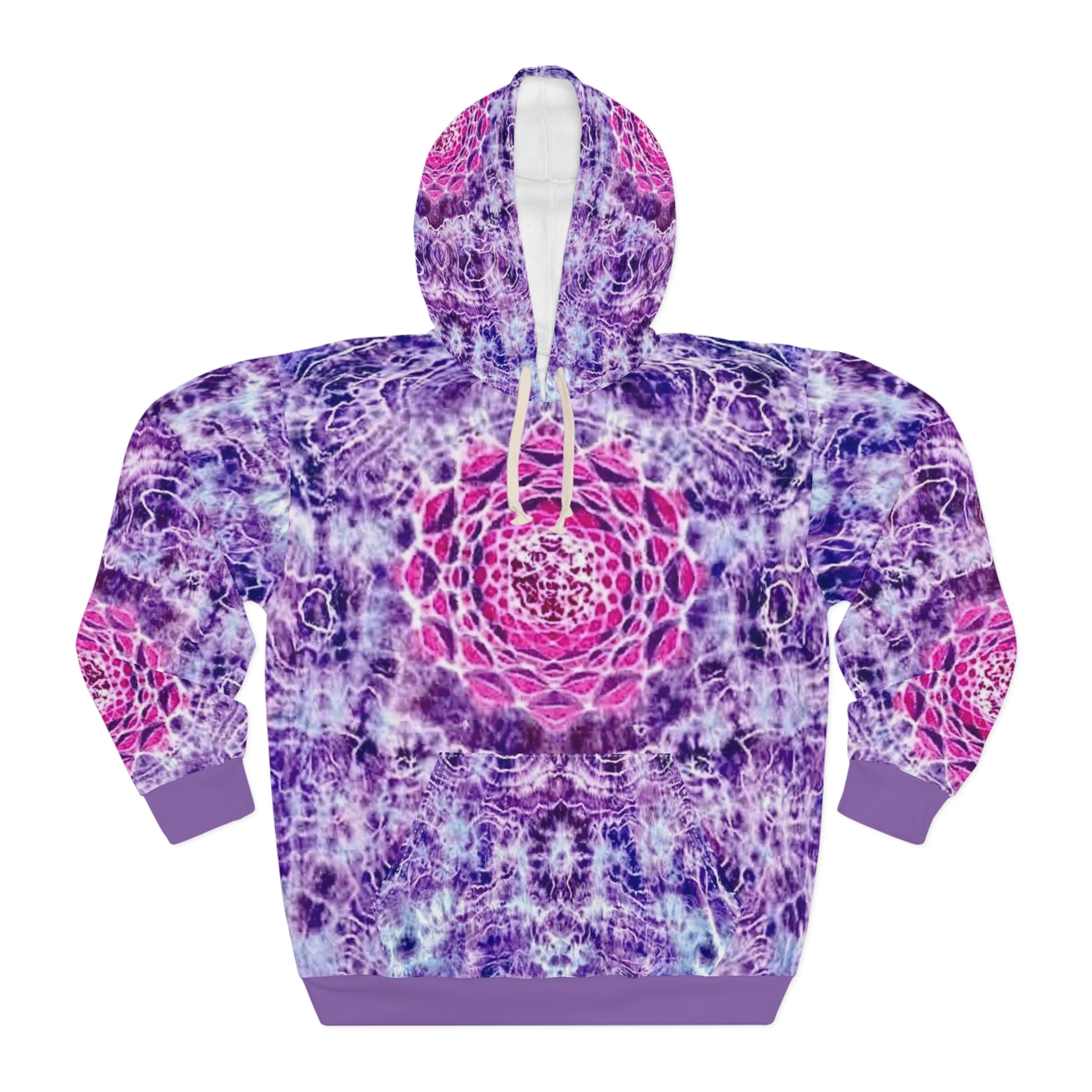 Purple Pink Mandala Hoodie | Kaleidoscope All-Over Print