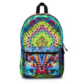 Dark Vibrant Tie-Dye Backpack, Colorful School Bag, Boho Chic Backpack, Festival Gear, Unique Travel Companion