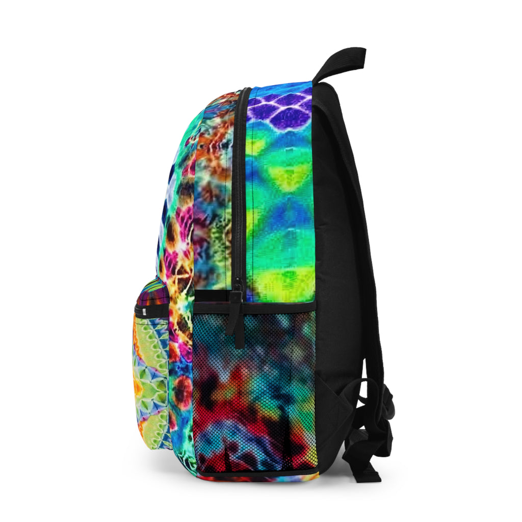 Bright Colorful Tie-Dye Backpack, Boho Bag, Vibrant Travel Pack, Hippie Style Rucksack, Festival Bag, Unique Gym Backpack