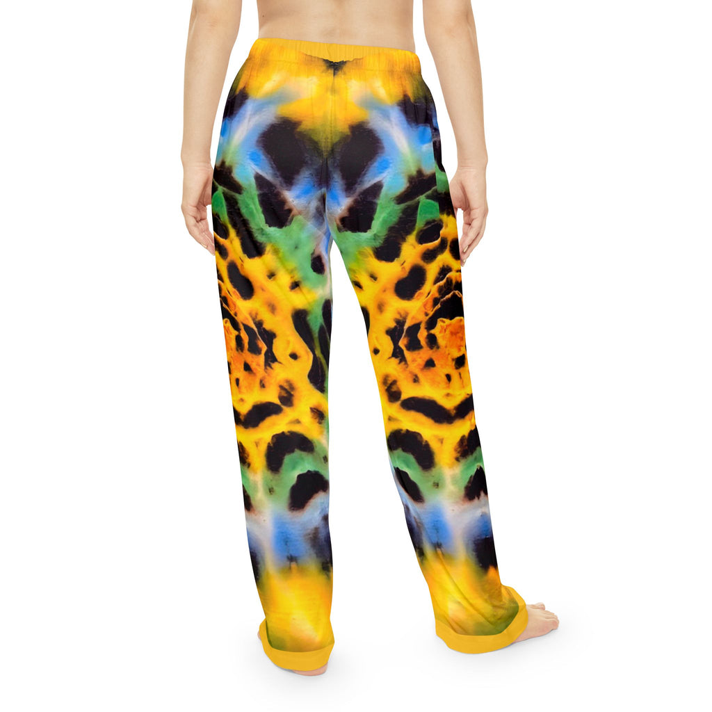 Unisex Tie Dye Pattern Pajama Pants | Colorful Symmetrical Lounge Bottoms