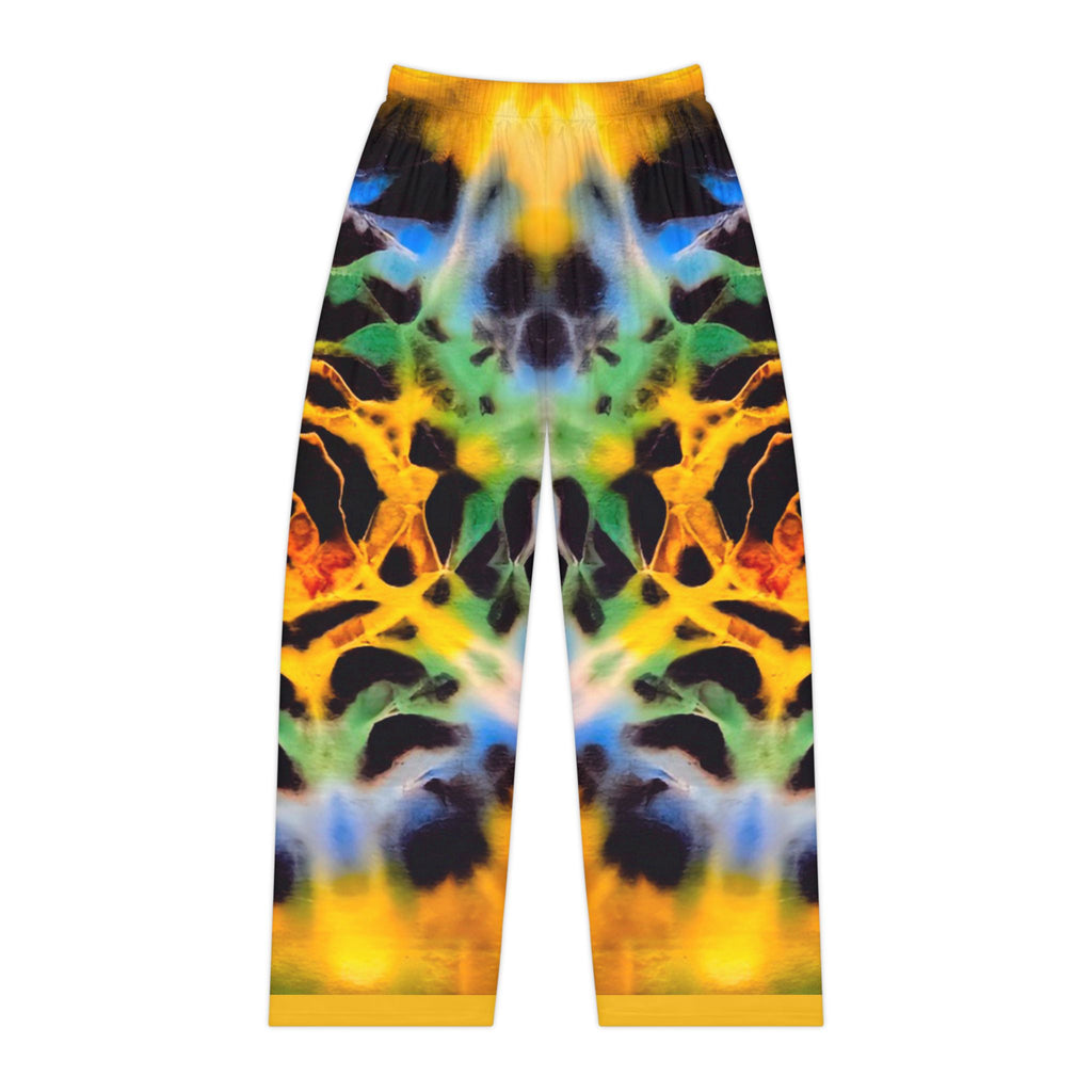 Unisex Tie Dye Pattern Pajama Pants | Colorful Symmetrical Lounge Bottoms