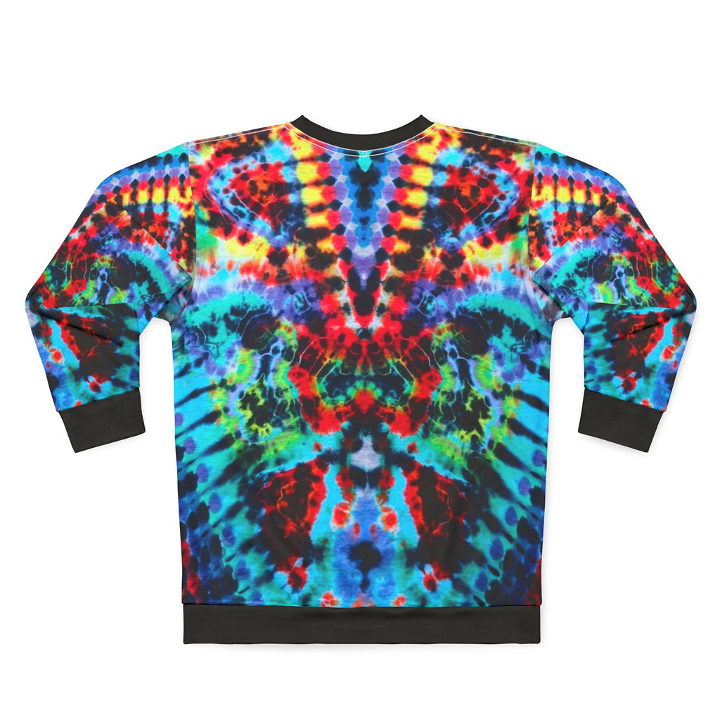 Dragon Vibrant Tie-Dye Unisex Sweatshirt - Colorful AOP Apparel for Festivals, Casual Wear, Gift Ideas, Bohemian Style, Retro Fashion
