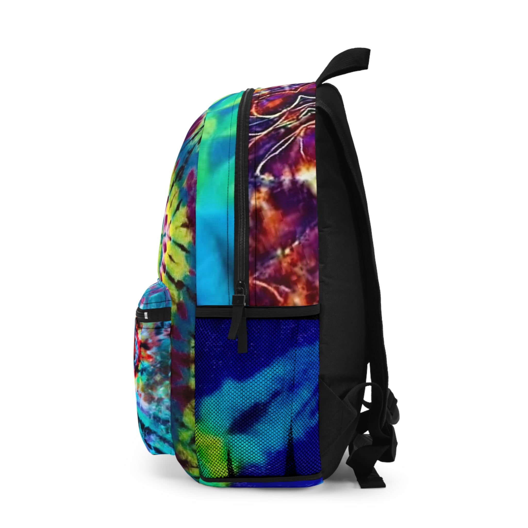 Dark Vibrant Tie-Dye Backpack, Colorful School Bag, Boho Chic Backpack, Festival Gear, Unique Travel Companion
