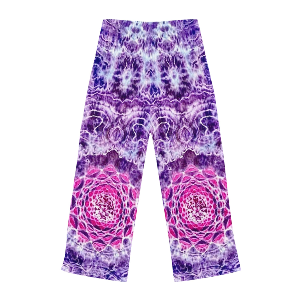 Pink Purple Tie Dye Print Boho Lounge Pants