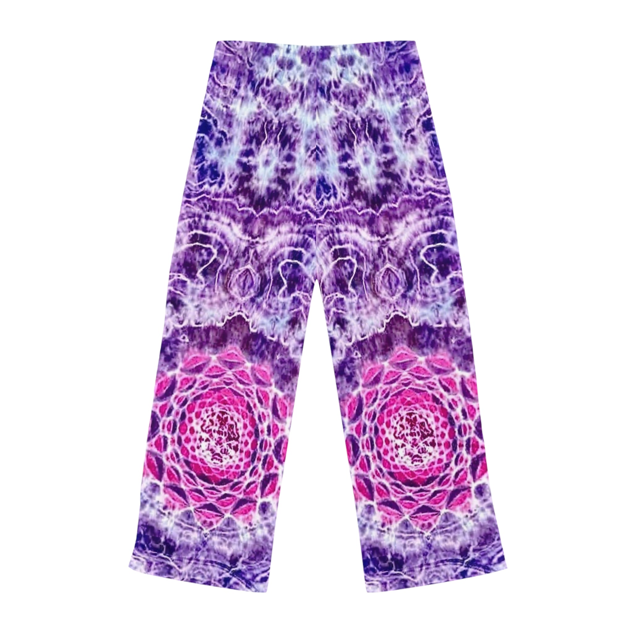 Pink Purple Tie Dye Print Boho Lounge Pants