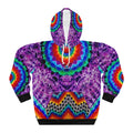Purple Rainbow Tie Dye Hoodie, Unisex Pullover Sweatshirt, Colorful Printed Jumper, Gifts for Him/Her, Unique Fashion Apparel