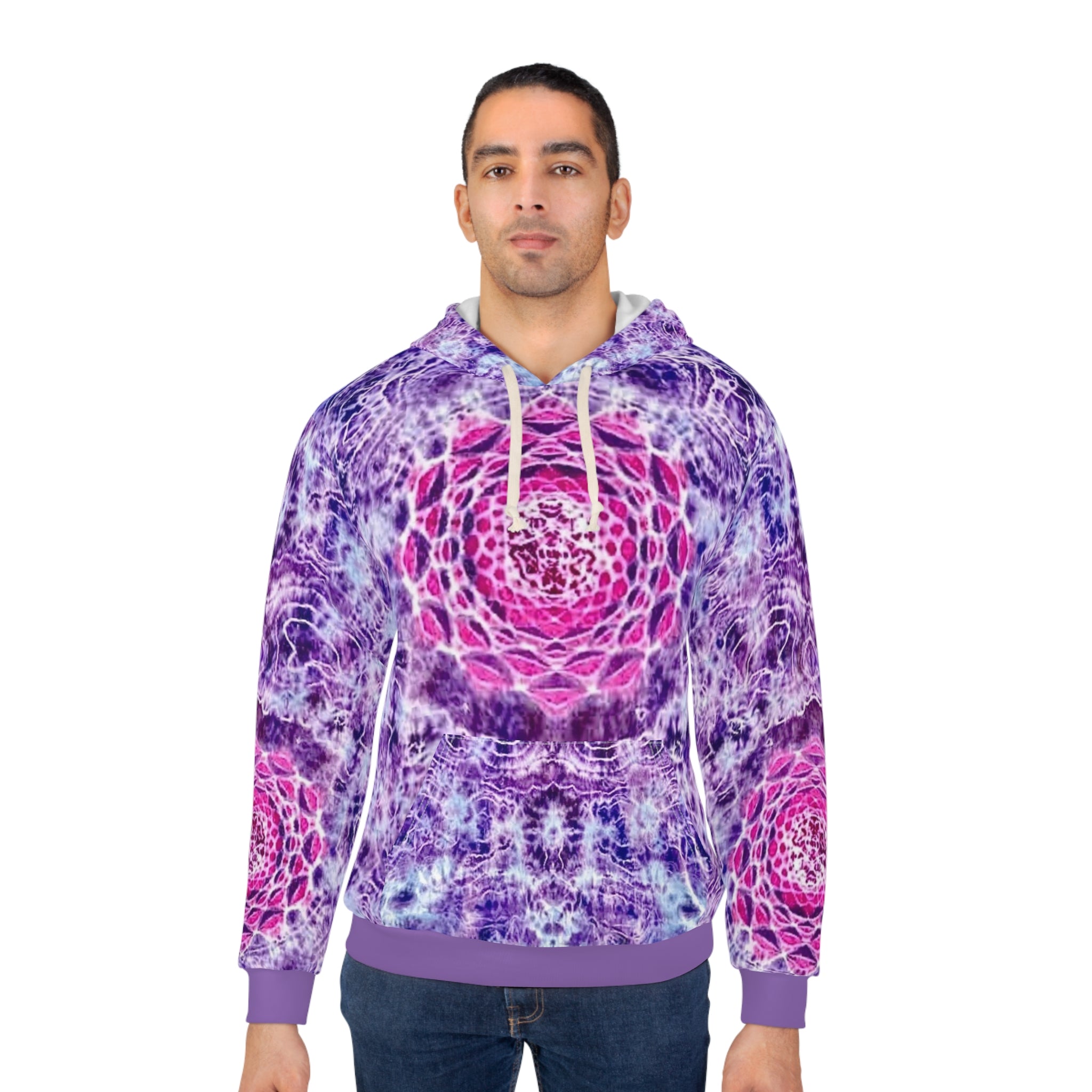 Purple Pink Mandala Hoodie | Kaleidoscope All-Over Print