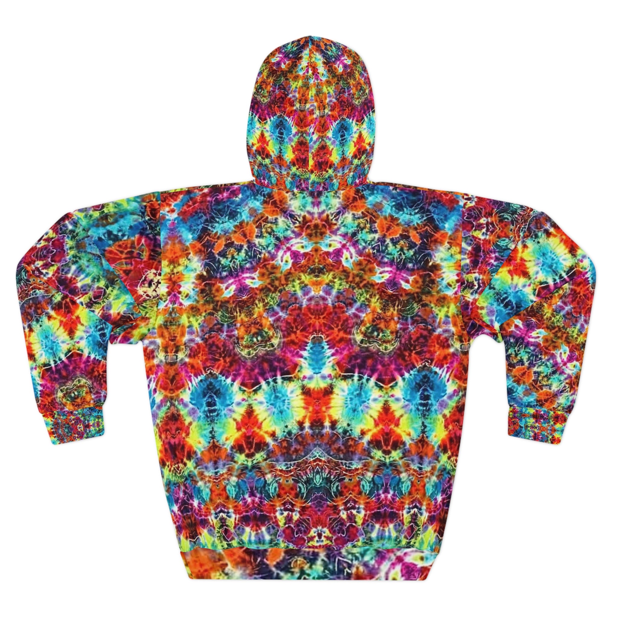 Psychedelic Vibrant Tie-Dye Unisex Pullover Hoodie | Boho Fashion, Cozy Gift, Festival Wear, Colorful Street Style, Everyday Comfort