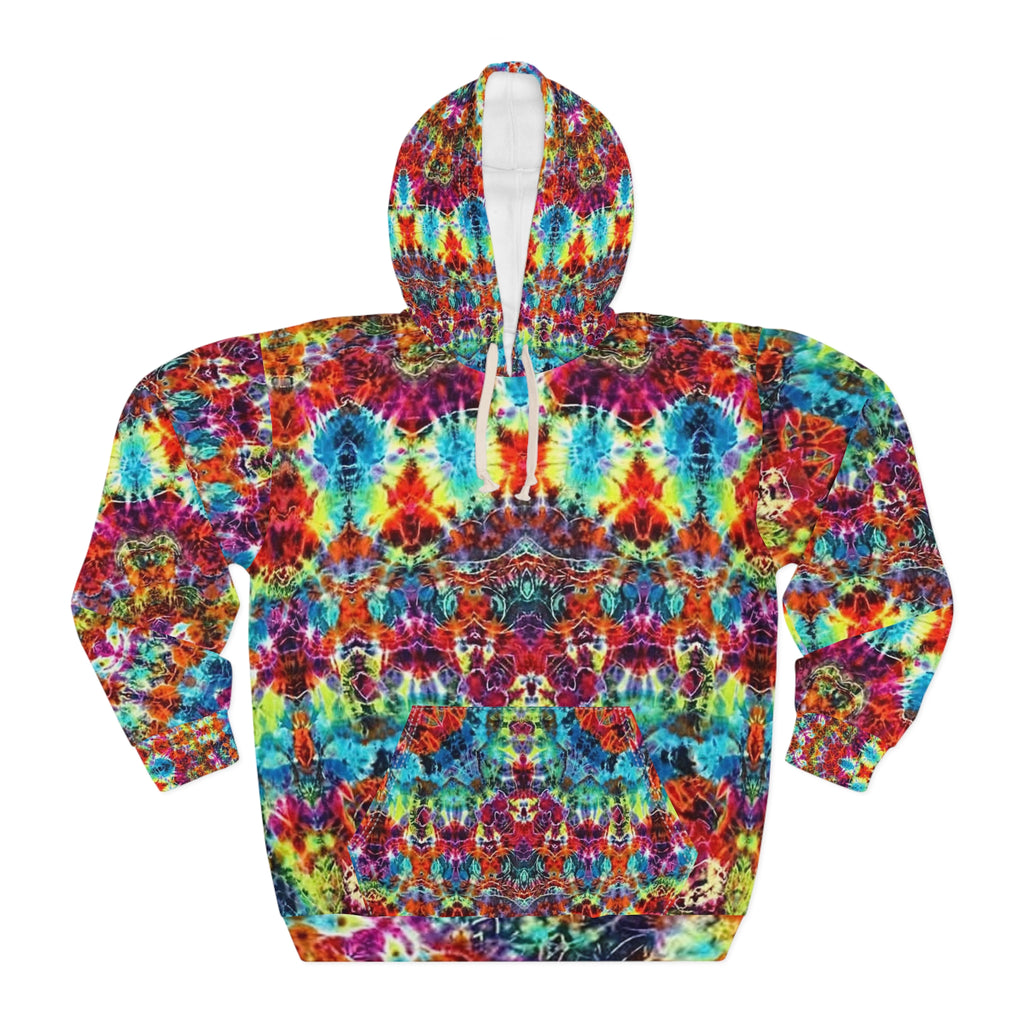 Psychedelic Vibrant Tie-Dye Unisex Pullover Hoodie | Boho Fashion, Cozy Gift, Festival Wear, Colorful Street Style, Everyday Comfort