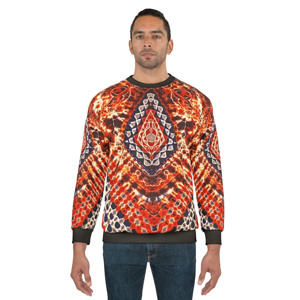 Bohemian Pattern Unisex Sweatshirt, Cozy Fashion for All, Vibrant Sweatshirt, Unique Gifts, Festival Wear, Trendy Layering