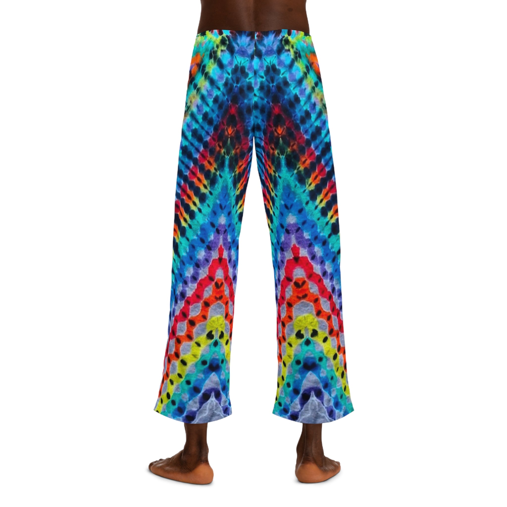 Vibrant Rainbow Tie Dye Print Pants, Relaxed Flow Wear, Festival Outfit, Gift, Comfort, Summer Chill Wear